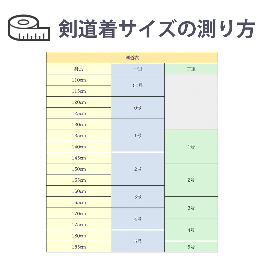 剣道着サイズ 測り方